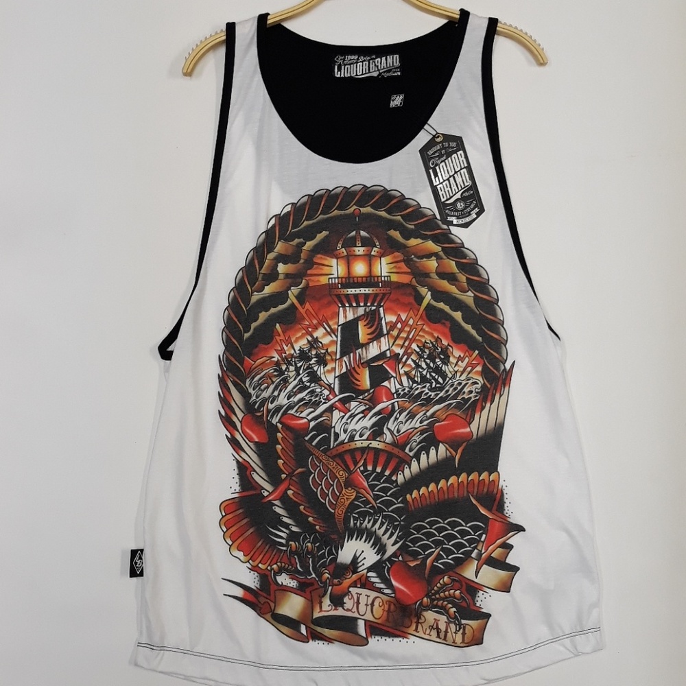 Liquor Brand Last Port graphic tank top side M